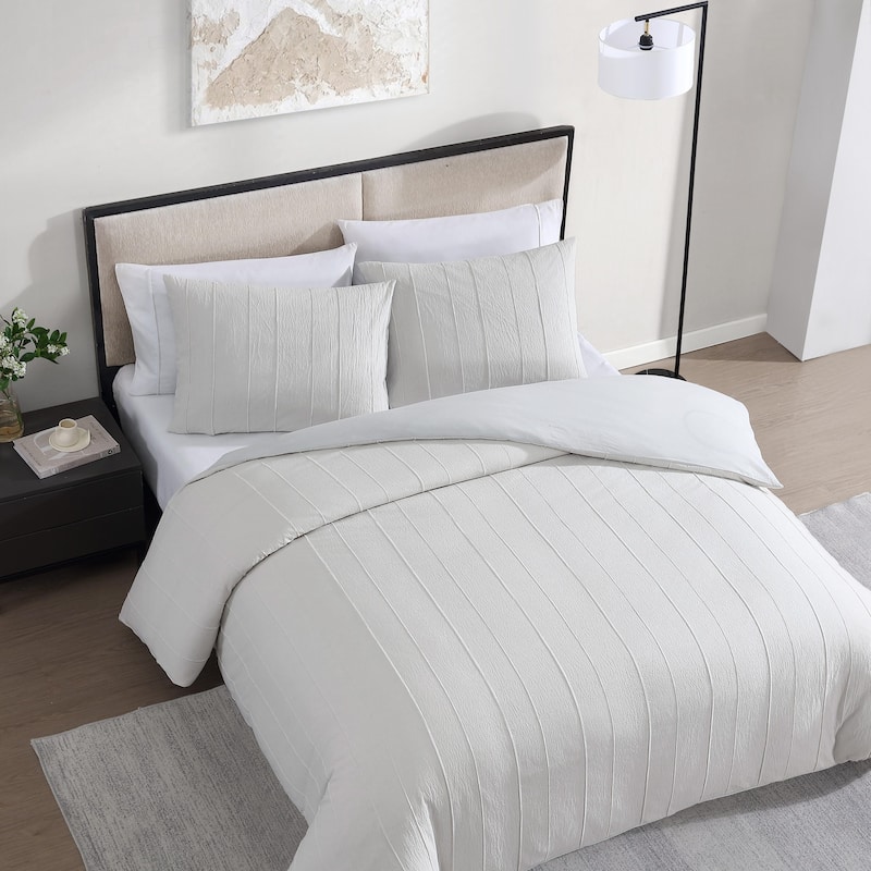 Vera Wang Woven Tucks Reversible Comforter Set