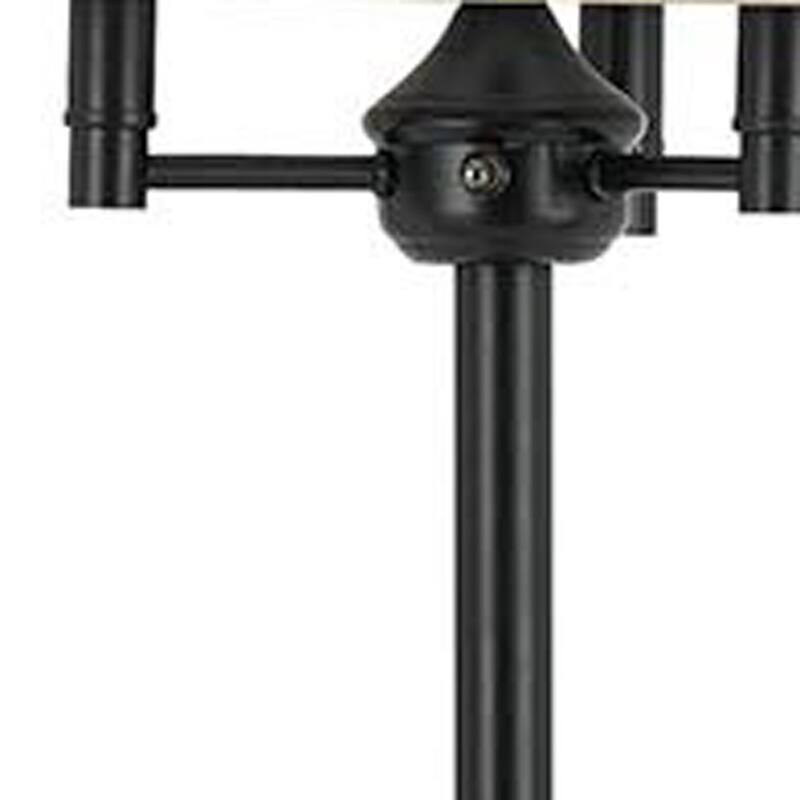 HomeRoots 62" Bronze Four Light Floor Lamp With Beige Fabric Square Shade - 17