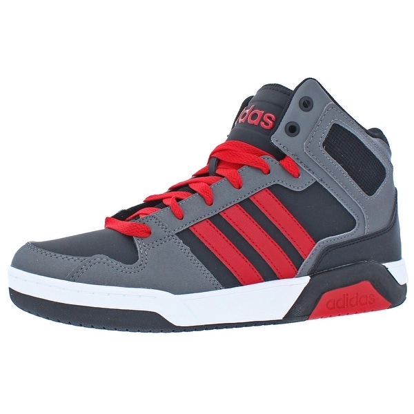 adidas NEO Boys BB9TIS Mid K Basketball Shoes Trainers Performance - Core  Black/Scarlet/Grey Four - Overstock - 22680264