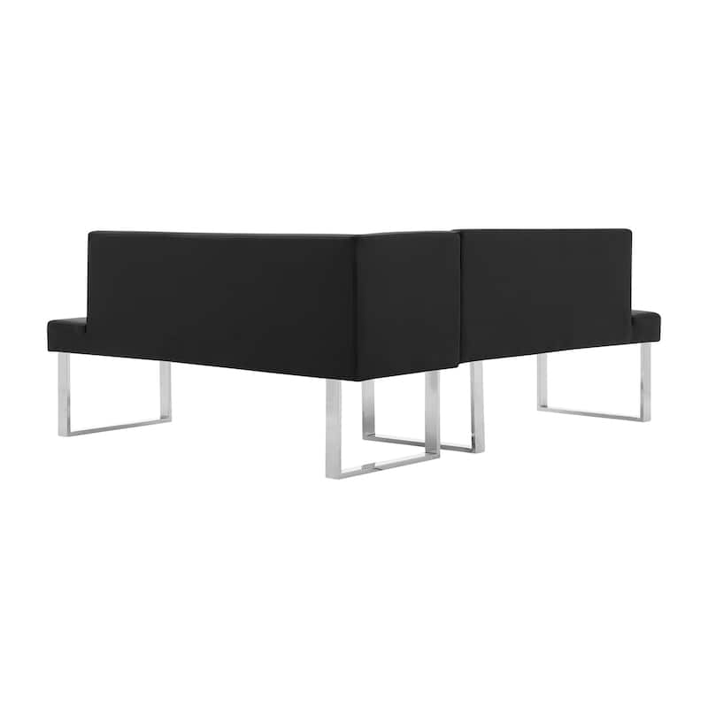 Strick & Bolton Natalia Faux Leather Corner Sofa Dining Bench