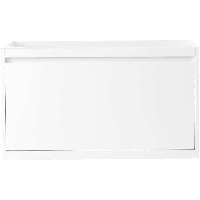 James Martin Vanities 805-V35.4 Mantova 36" Wall Mounted Single Basin - Glossy White - Painted