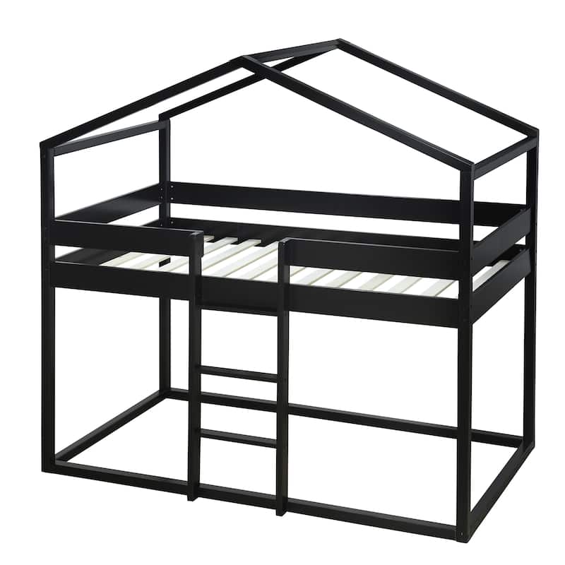 Bunk Bed Wood Bed with Tent