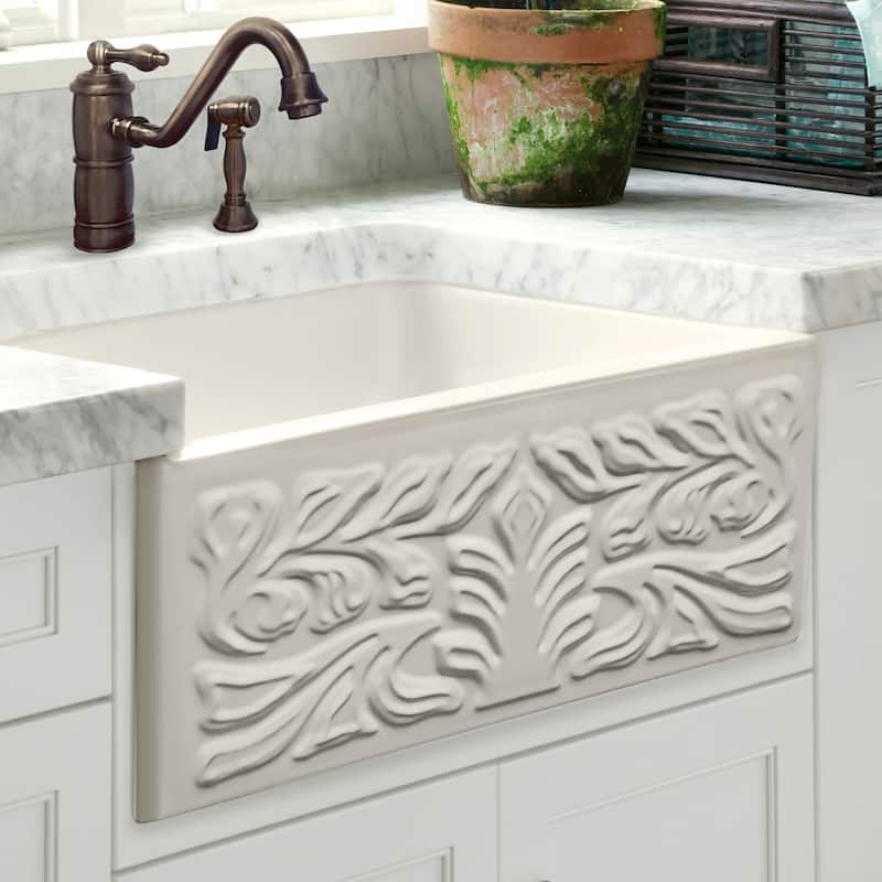 Whitehaus 30" Single Basin Fireclay Farmhouse Kitchen Sink with