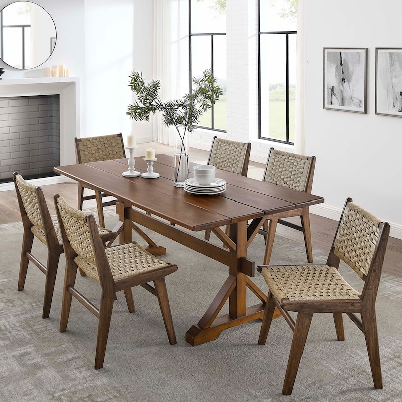 Windchime 71" Wood Dining Table - N/A - Walnut