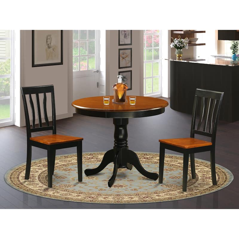 East West Furniture Piece Kitchen Table Set- A Round Dining