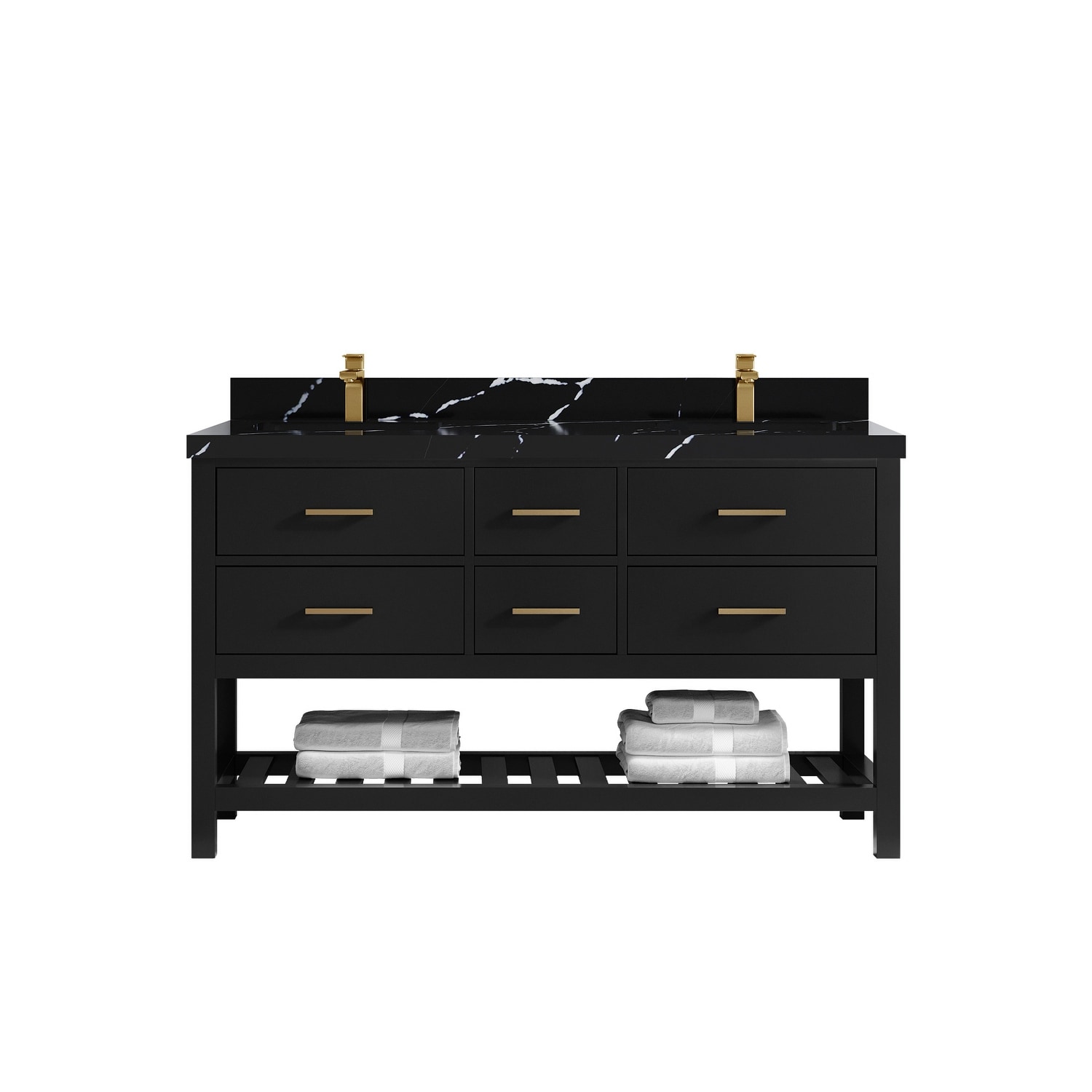 Willow Collections 60 in. W x 22 in. D Parker Double Sink Bathroom Vanity with Countertop