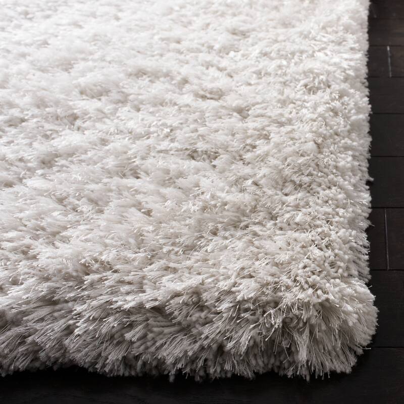 SAFAVIEH Handmade Alvilde Shag Etha Shag Solid Polyester Rug