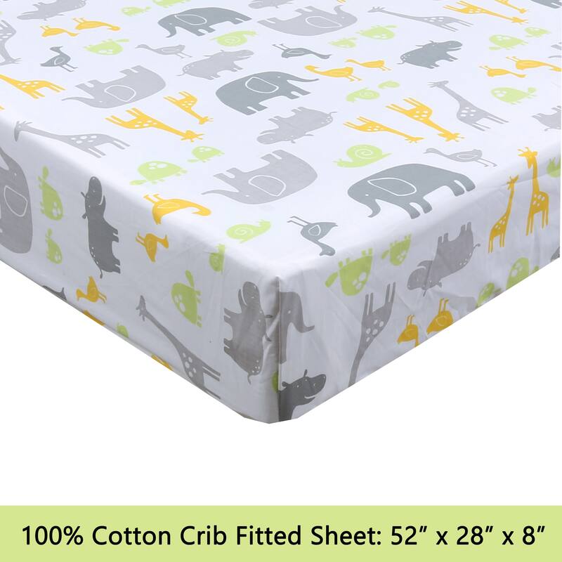 3-Piece Cotton Toddler Sheet Set for Kids Boys & Girls (Animals, Fish, Sports, Floral)