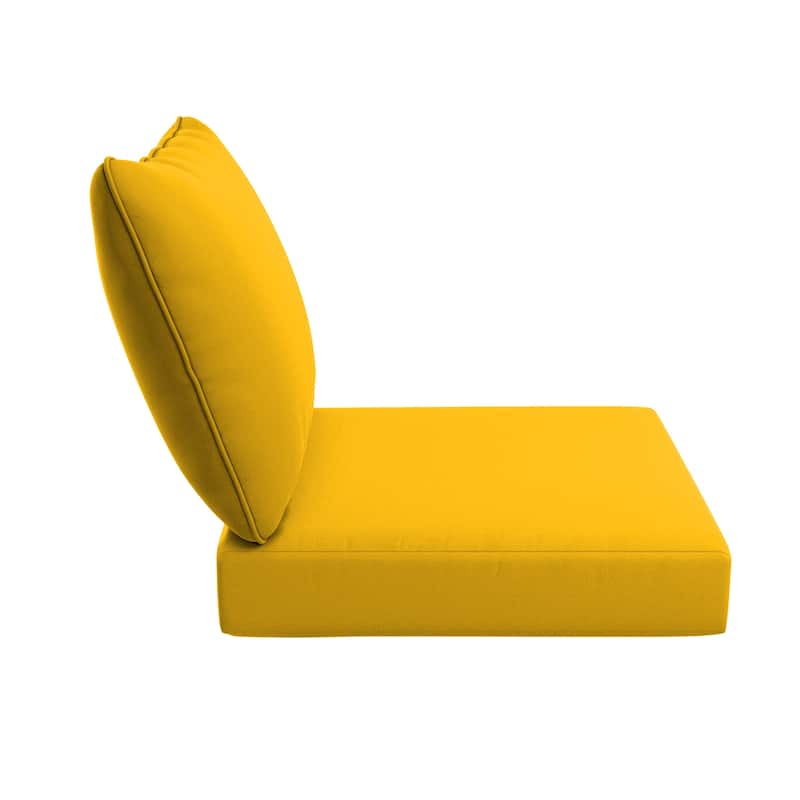 California Umbrella Outdoor Deep Seat Cushion Set, 24" x 48", 5.5" Thick Seat, Solstice Olefin Fabric