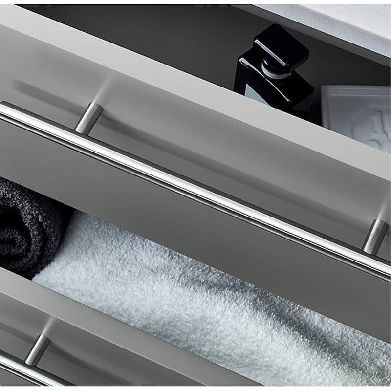 Fresca Lucera 48" Wall Mounted Single Basin Vanity Set with Cabinet,