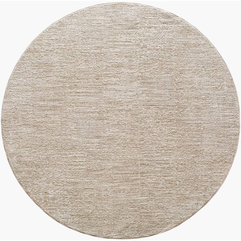 Livabliss Casual Masterpiece Abstract Area Rug - 7'10" x 7'10" Round - Medium Gray