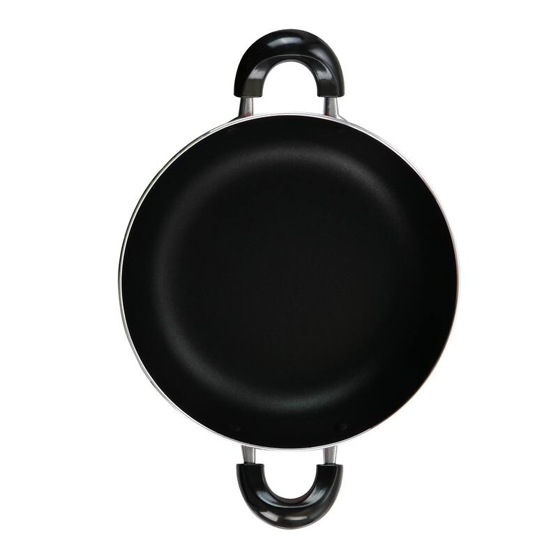 Better Chef 10 Inch Red Aluminum Deep Frying Pan with Glass Lid