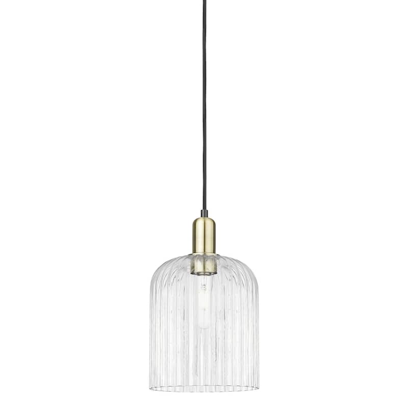 Innovations Lighting 716-1P-14-8 Bridal Veil Pendant Bridal Veil 8" - Black Antique Brass / Clear