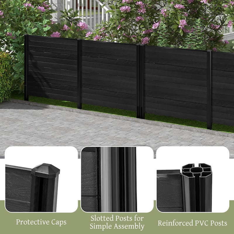 Gymax 48'' L x 46'' H Air Conditioner Fence Outdoor Privacy Fence