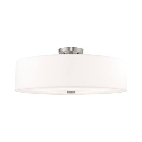 Livex Lighting Meridian 5-light Semi-flush Ceiling-mounted Fixture - 22"Dia. x 9"H
