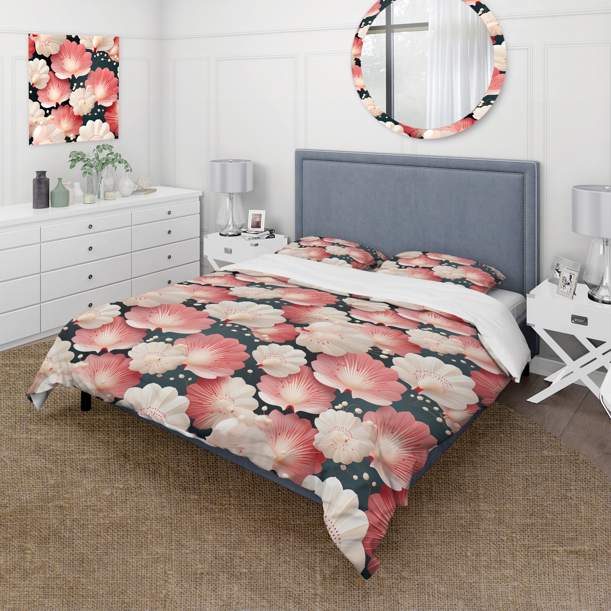 Pink seashell bed top