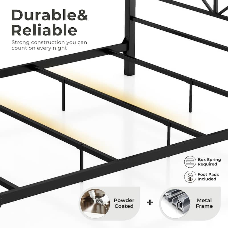 Furniture of America Rosemarie Canopy Metal Bed