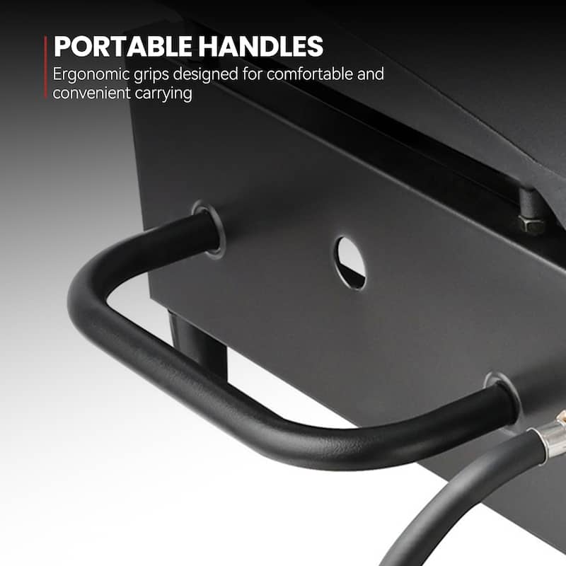 Royal Gourmet 4-Burner Portable Gas Grill Griddle Combo, Black