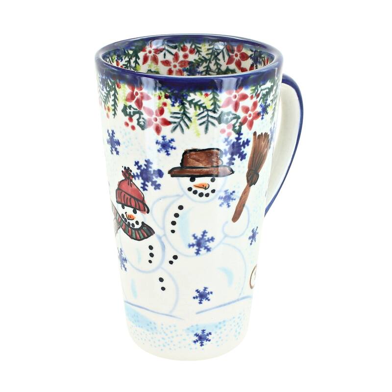 Blue Rose Polish Pottery 468 Vena Large Coffee Mug
