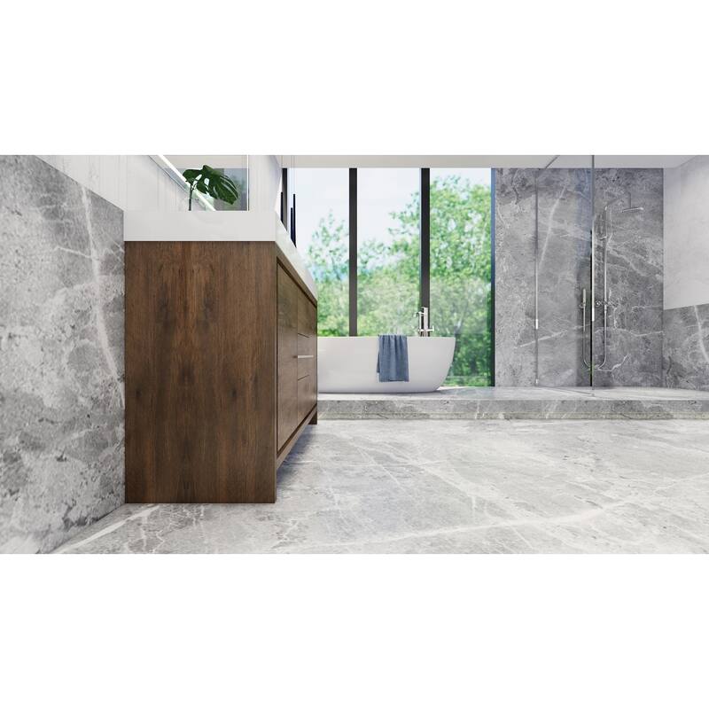 Dove 60'' Freestanding Vanity with Single Reinforced Acrylic Sink