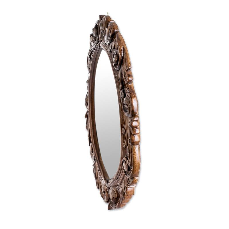 Novica Handmade Primavera Wood Wall Mirror
