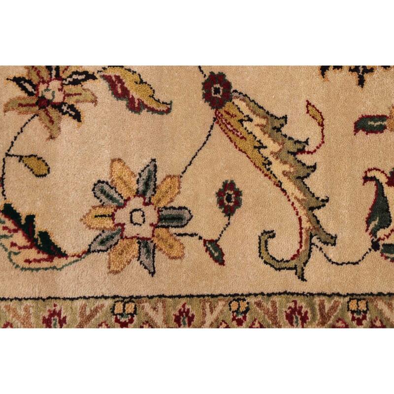 ECARPETGALLERY Hand-knotted Finest Agra Jaipur Beige, Light Khaki Wool Rug - 8'0 x 10'0