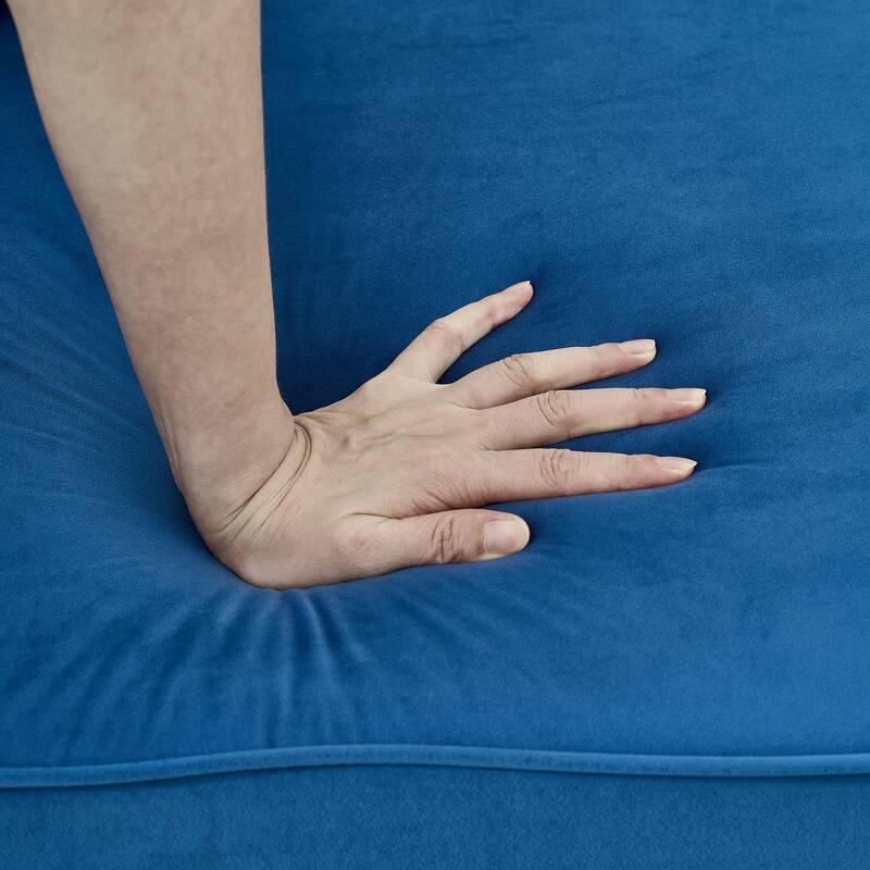 Roomfitters 85" + 65" Classic Chesterfield Upholstered Sofa and Loveseat Set, Scrolled Arm Couch with Button Back Design