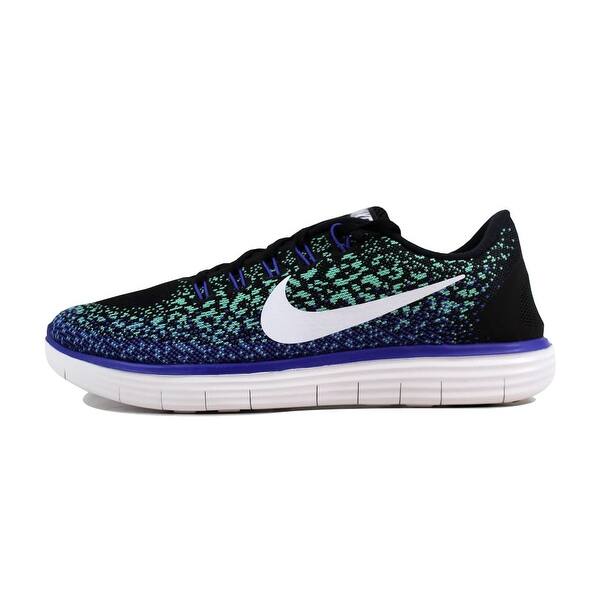 Shop Nike Women S Free Rn Distance Black White Green Glow Persian Violet Nan 827116 013 Overstock 22919487