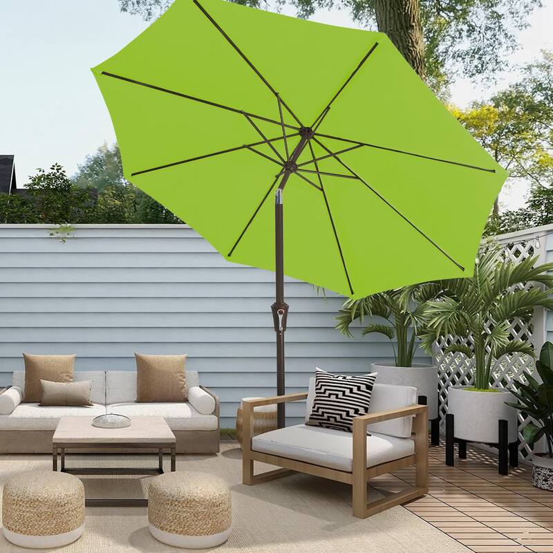 10ft Patio Market Umbrella with Crank & Tilt,UV-Risistant