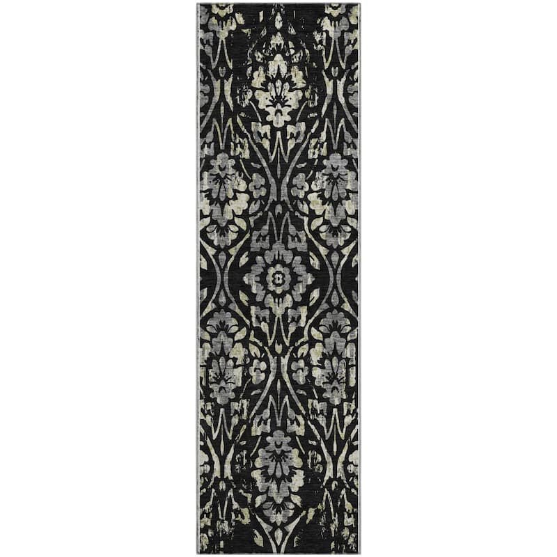 Premium Washable Super Soft Floral Damask Mayfield Rug