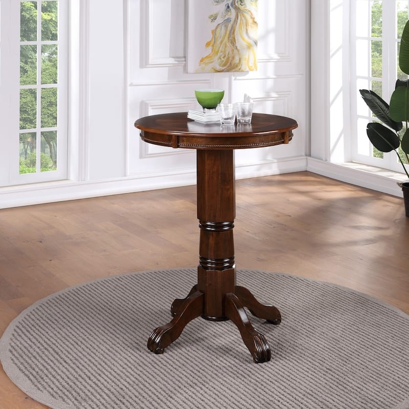 Florence 30-inch Round Wood Pub Table