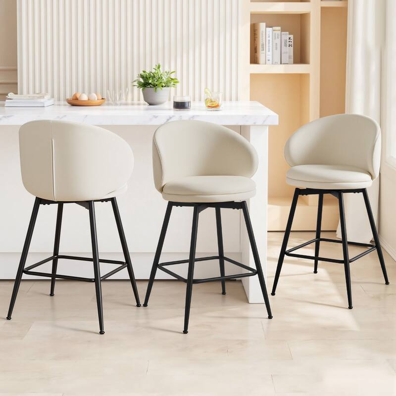 26"/ 30" Upholstered Swivel Bar Stools Counter Height Barstool
