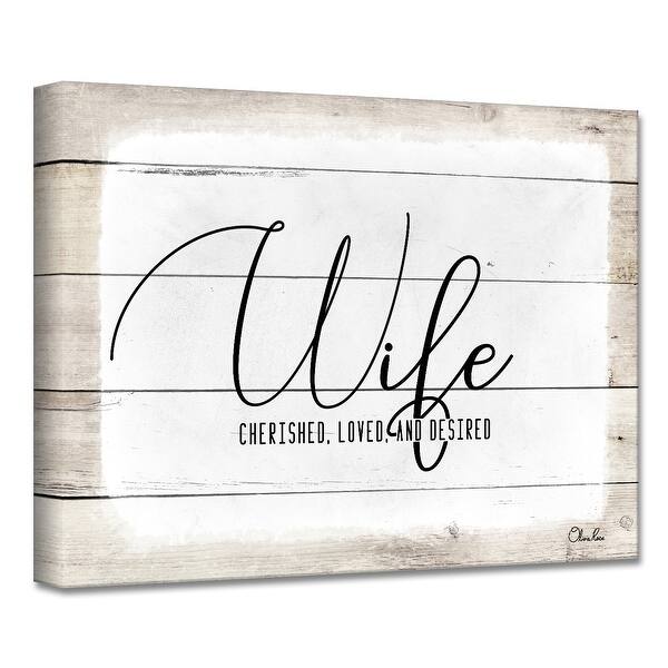 Olivia Rose 'Wife' Canvas Textual Wall Art - Overstock - 31493255