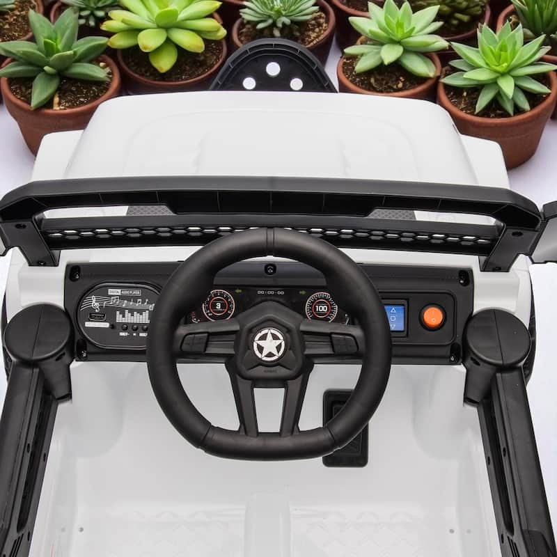 12V Kids Ride-On Electric Truck with Remote Control, 2WD, Four-Wheel Suspension, Bluetooth, MP3, LED Lights, for Ages 1-4