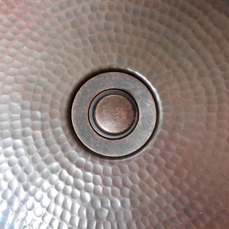1.5-inch Non-Overflow Lift & Turn Bathroom Sink Drain in Aged Copper - 8" x 2.25"