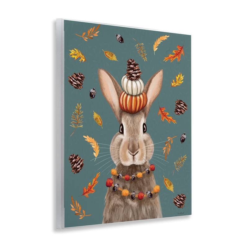 Stupell Festive Autumnal Hare Wall Plaque Art Design By Elizabeth Tyndall