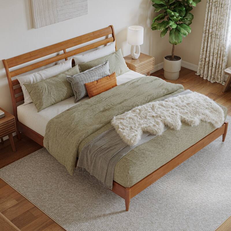 Savannah Solid Wood Low Profile Platform Bed