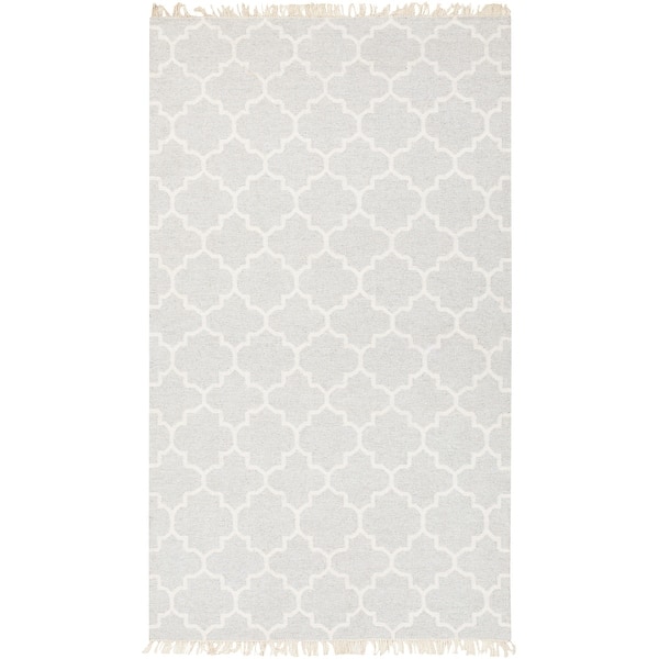 slide 2 of 23, Hand-Woven Tegan Moroccan Trellis Reversible Area Rug Grey - 5' x 7'6"