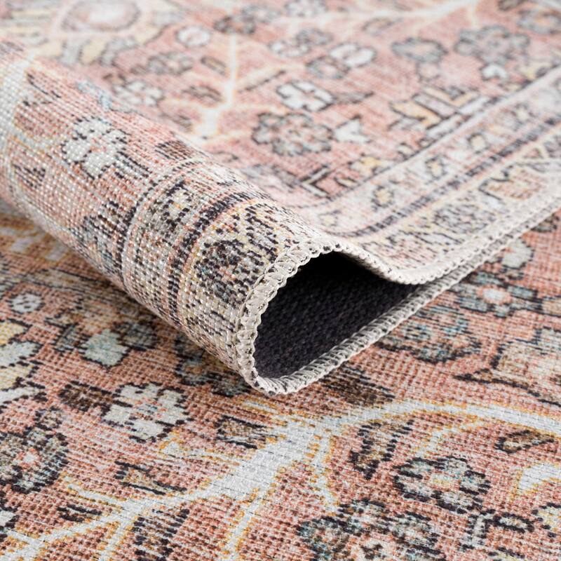 Hauteloom Georgia Machine Washable Persian Oriental Traditional Area Rug