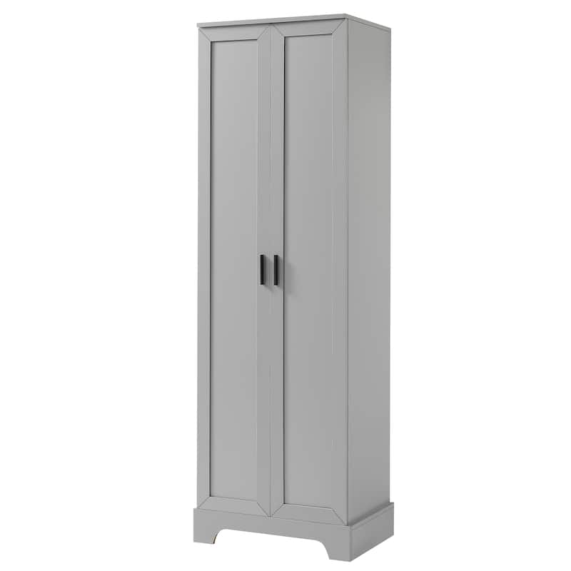 Versatile Storage Cabinet with Adjustable Shelves, Anti-Tipping Design and Spacious Interior for Bathroom, Diningroom and More