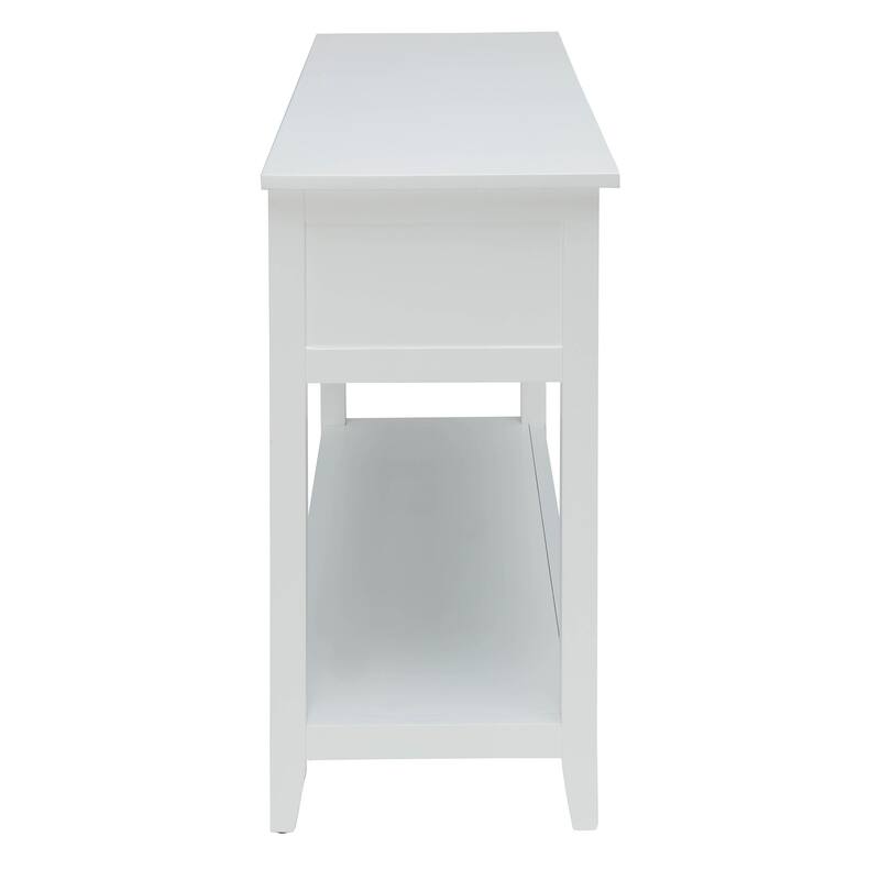 White Console Table with 2-Drawer