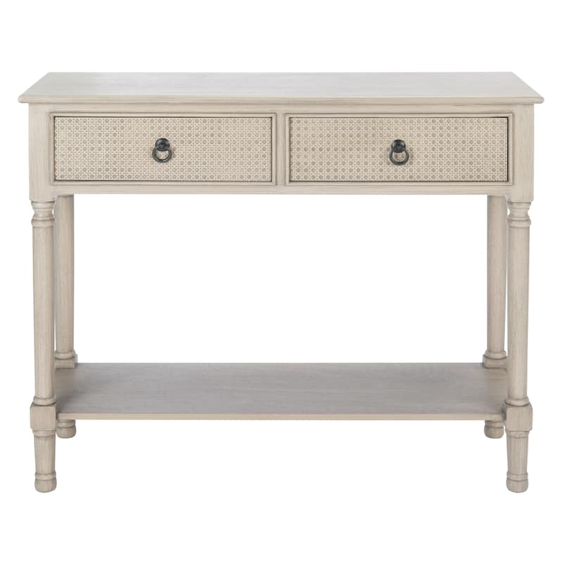 SAFAVIEH Albertha 2-Drawer Console Table - 35.5" W x 13" L x 29.5" H - 36"Wx13"Dx30"H