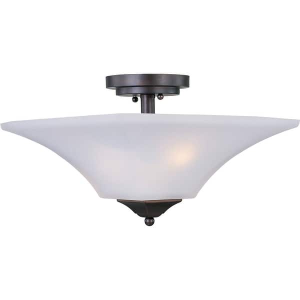 slide 1 of 1, Aurora 2-Light Semi-Flush Mount