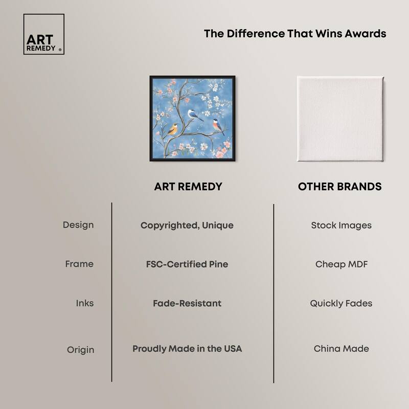 Birds in the Branches II Canvas by Art Remedy