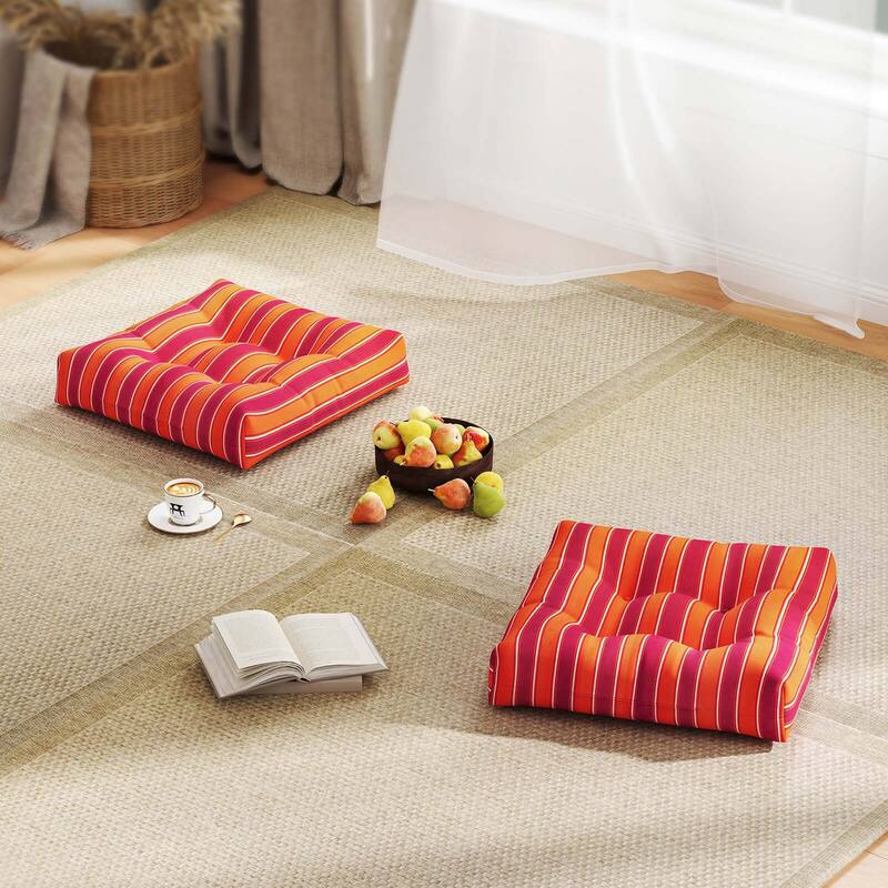 Costway 2 PCS 21'' x 21'' Patio Chair Seat Cushion Pads Indoor/Outdoor