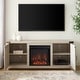 preview thumbnail 12 of 14, The Gray Barn Firebranch Barn Door Fireplace TV Console