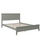 preview thumbnail 12 of 22, Queen Platform Bed with Slatted Headboard and Solid Pine Frame