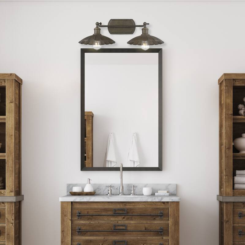 Wry Lighting Clemence 2-light Vanity in Dark Rust