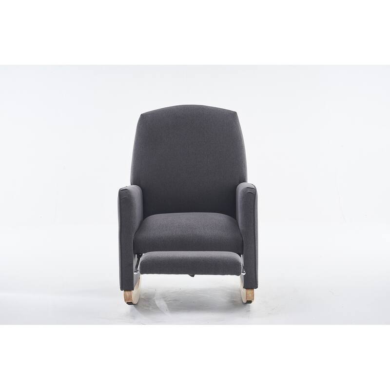 Nursery Rocking Chair With Adjustable Footrest