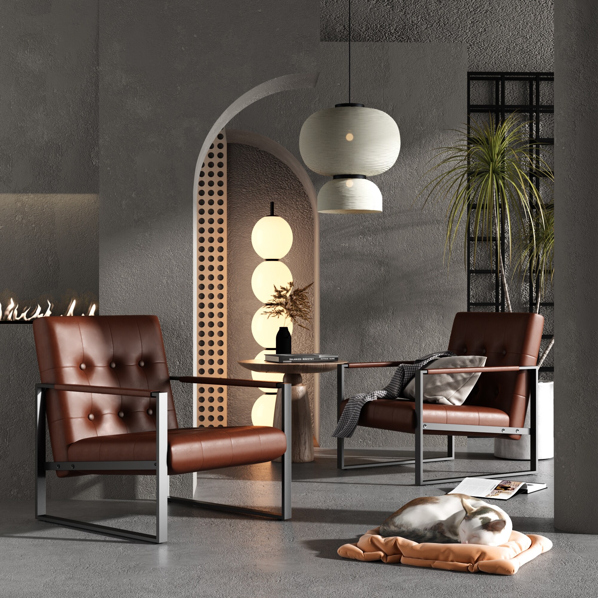Simple best sale leather chair